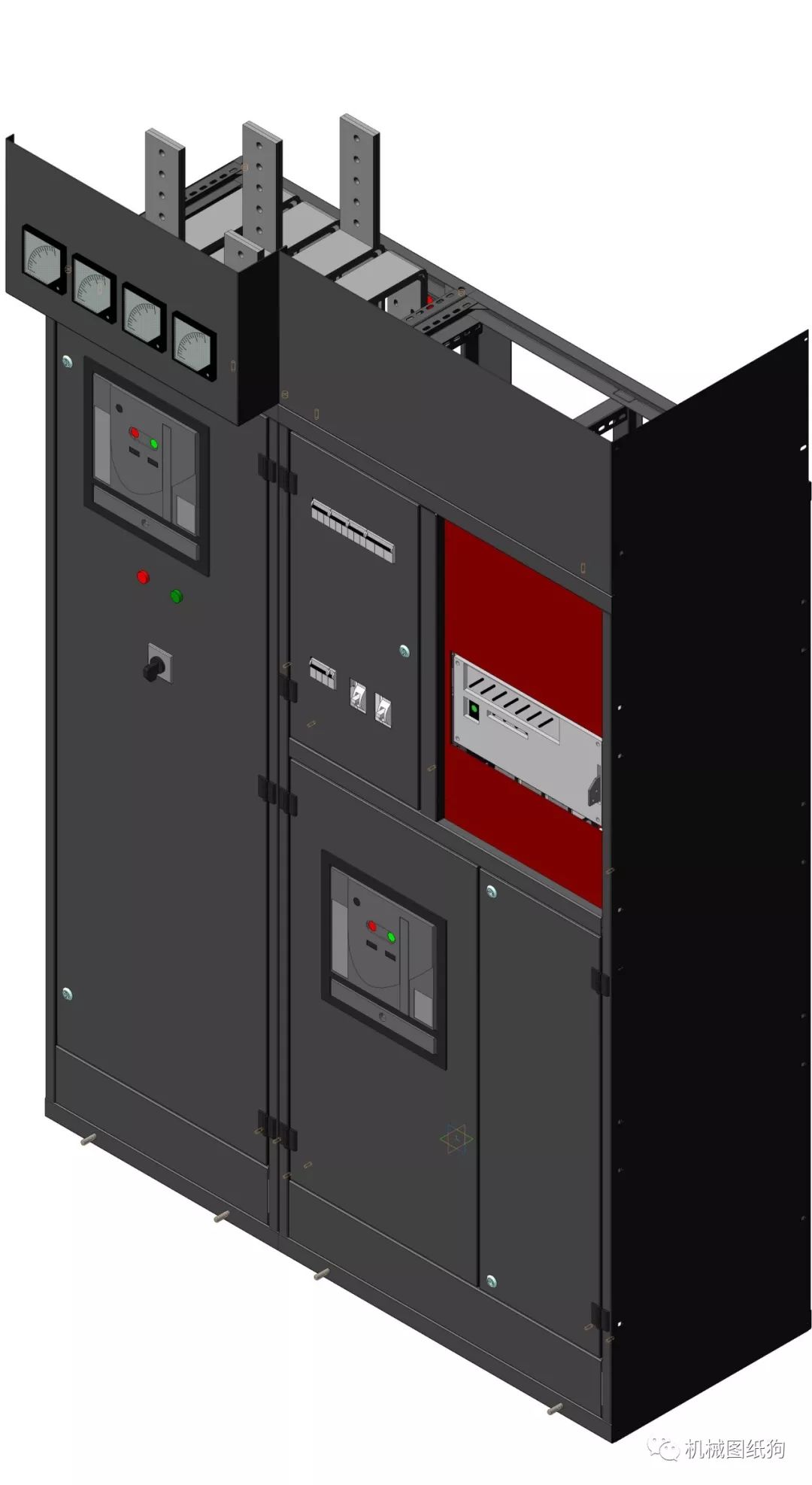 4KV 開(kāi)關(guān)柜 IGS電氣柜模型三維繪圖格式